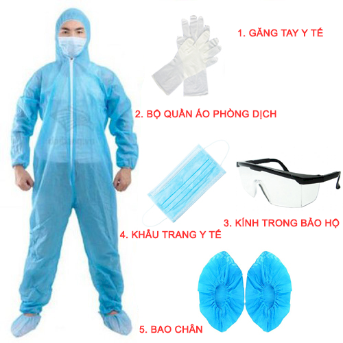 Bộ phòng dịch 5 món chất lượng HTC Gloves - Thanh Trúc Med