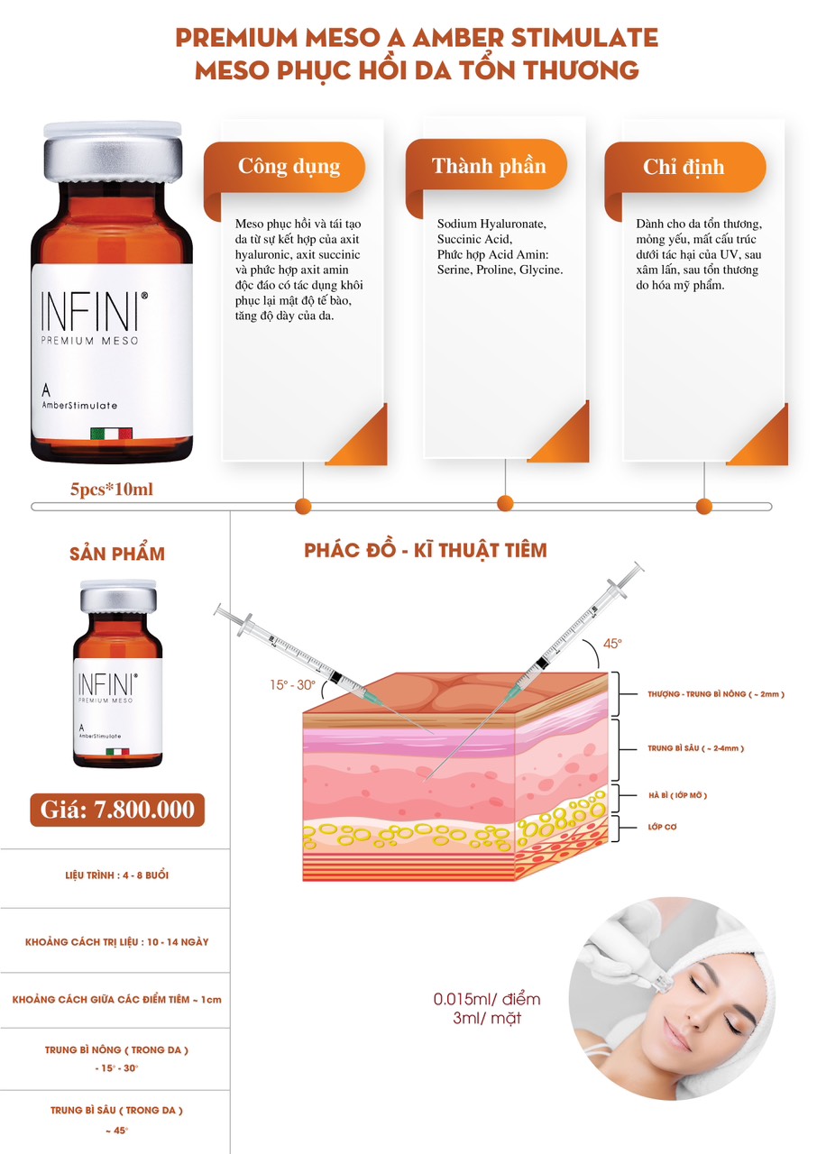 Meso Phục Hồi Da Tổn Thương Infini Premium Meso A Amber Stimulate ...