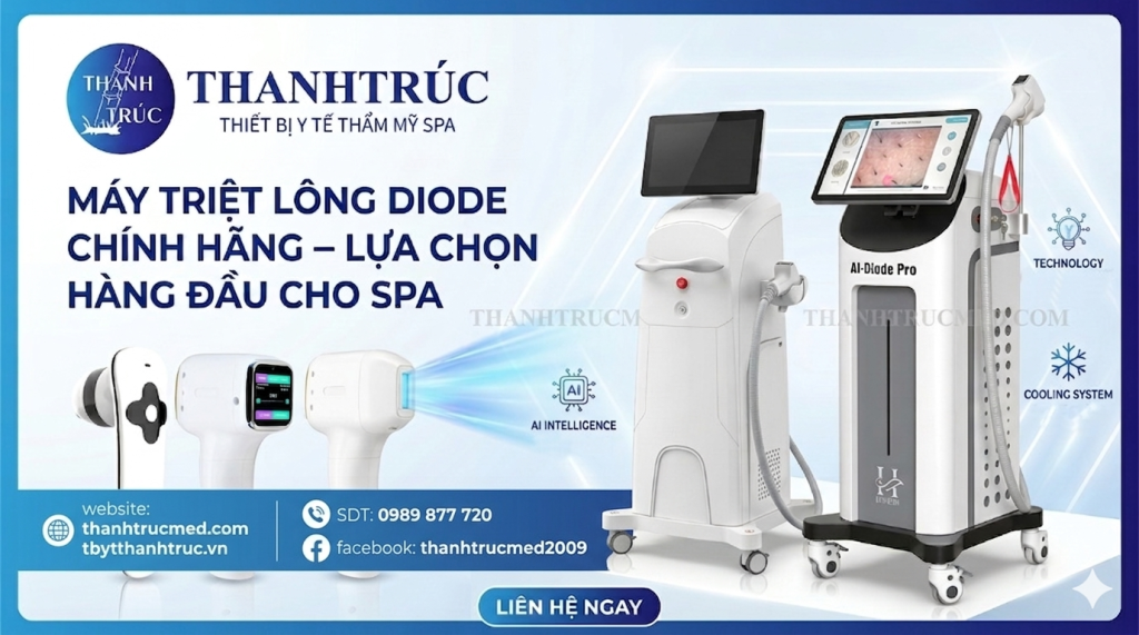 Máy triệt lông Diode chính hãng