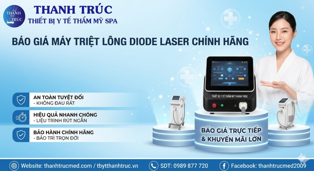 máy triệt lông diode giá bao nhiêu