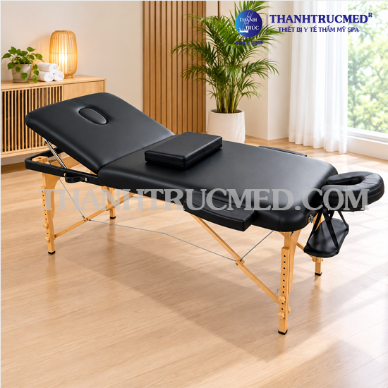 Giường vali chân gỗ nâng đầu