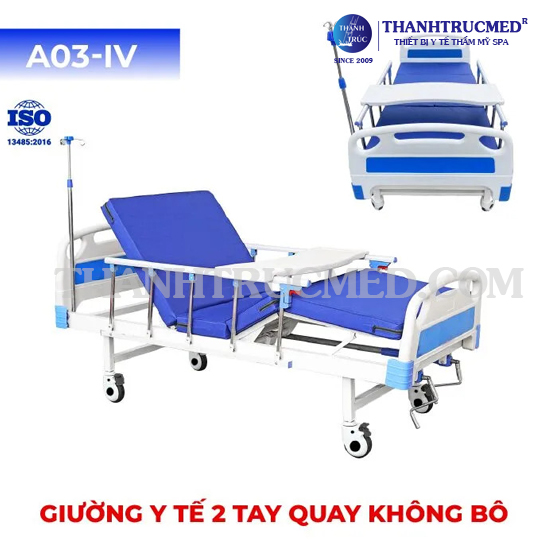 Giường y tế 2 tay quay A03-IV-GYT-C09